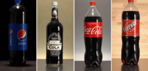 Keuzes in verschillende soorten cola