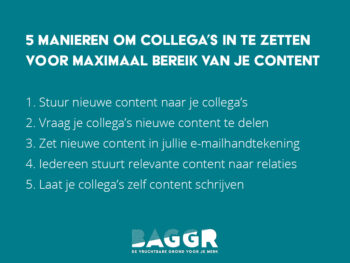 collega's inzetten